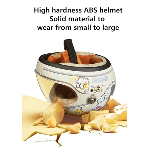 DOT Approved Retro Lightweight Kids Full Face Motorcycle Helmet Scooter ATV Motorbike Helmet Cute and Classic Children's Moped Cruiser Chopper Helmet with Visor for 2-14 yeas Old Child