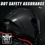 CYRIL Full Face Motorcycle Helmets for Adults Men & Women with Tinted and Clear Visor Meet Dot Approved