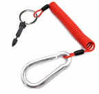 6' Breakaway Trailer Cable Trailer Brake Cable RV Stainless Steel Spring Towing Coiled Wire Safety Straps Ground Clip,for Breakaway Switch 4PCS