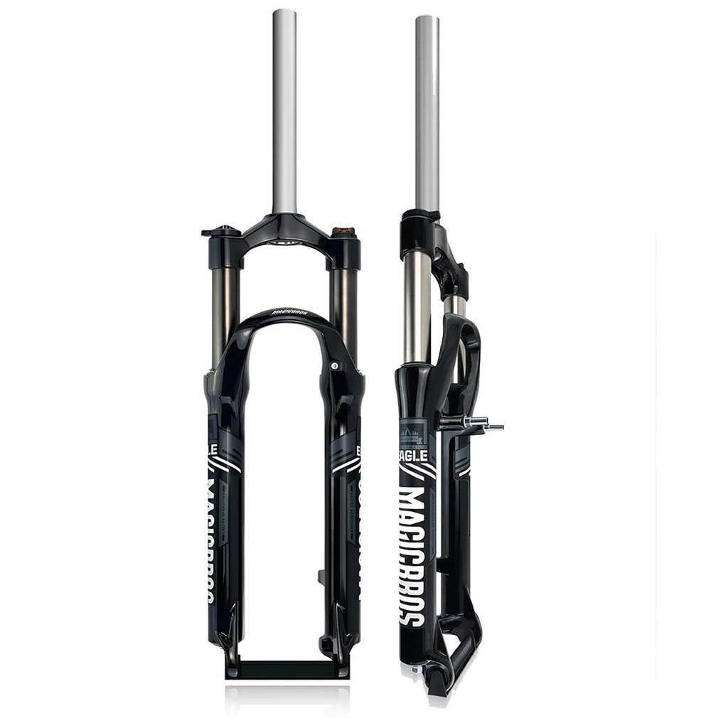 Bike Suspension Fork 26inch Travel 110mm Mountain Bikes Spring Fork 1-1/8" Straight Bike Mechanical Forks Disc Brake V-Brake Bike Fork Manual 9 * 100mm QR