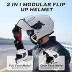 TRIANGLE Modular Motorcycle Helmets for Men Flip Up Full Face Helmet Dual Visor with Internal Sunshield DOT Approved