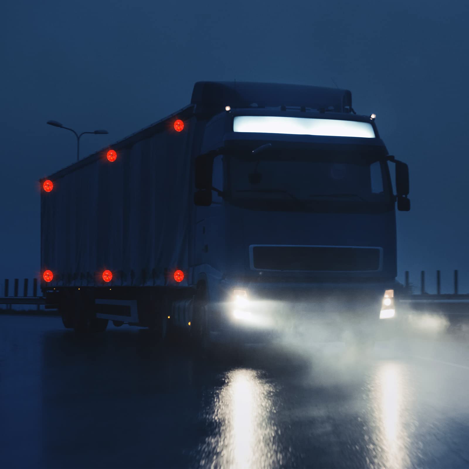 Tallew 10 Pack Front Round Reflector for Driveway Fence Gate Posts Trailers Safety Automobiles Boats Mailboxes Reflector with Center Mounting Hole(White)