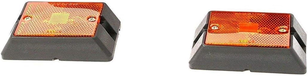 MAXXHAUL 51018 Oval Reflectors 4 Red and 4 Amber Self Adhesive or Drill Mount-DOT 8 pack for Trucks RV's Campers Bike Racks Cargo Carriers 4-3/8 inch x 2 inch x 1/4 inch