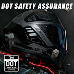 CYRIL Full Face Motorcycle Helmets for Adults Men & Women with Tinted and Clear Visor Meet Dot Approved