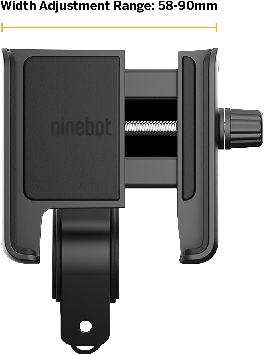 Segway Ninebot Phone Mount, Adjustable Electric Scooter eMoped Bicycle Handlebar Phone Holder, Fits Any 4-6.5 inches Cellphone, Compatible with MAX G3, MAX G2, F Series, E Series