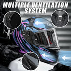 CYRIL Full Face Motorcycle Helmets for Adults Men & Women with Tinted and Clear Visor Meet Dot Approved