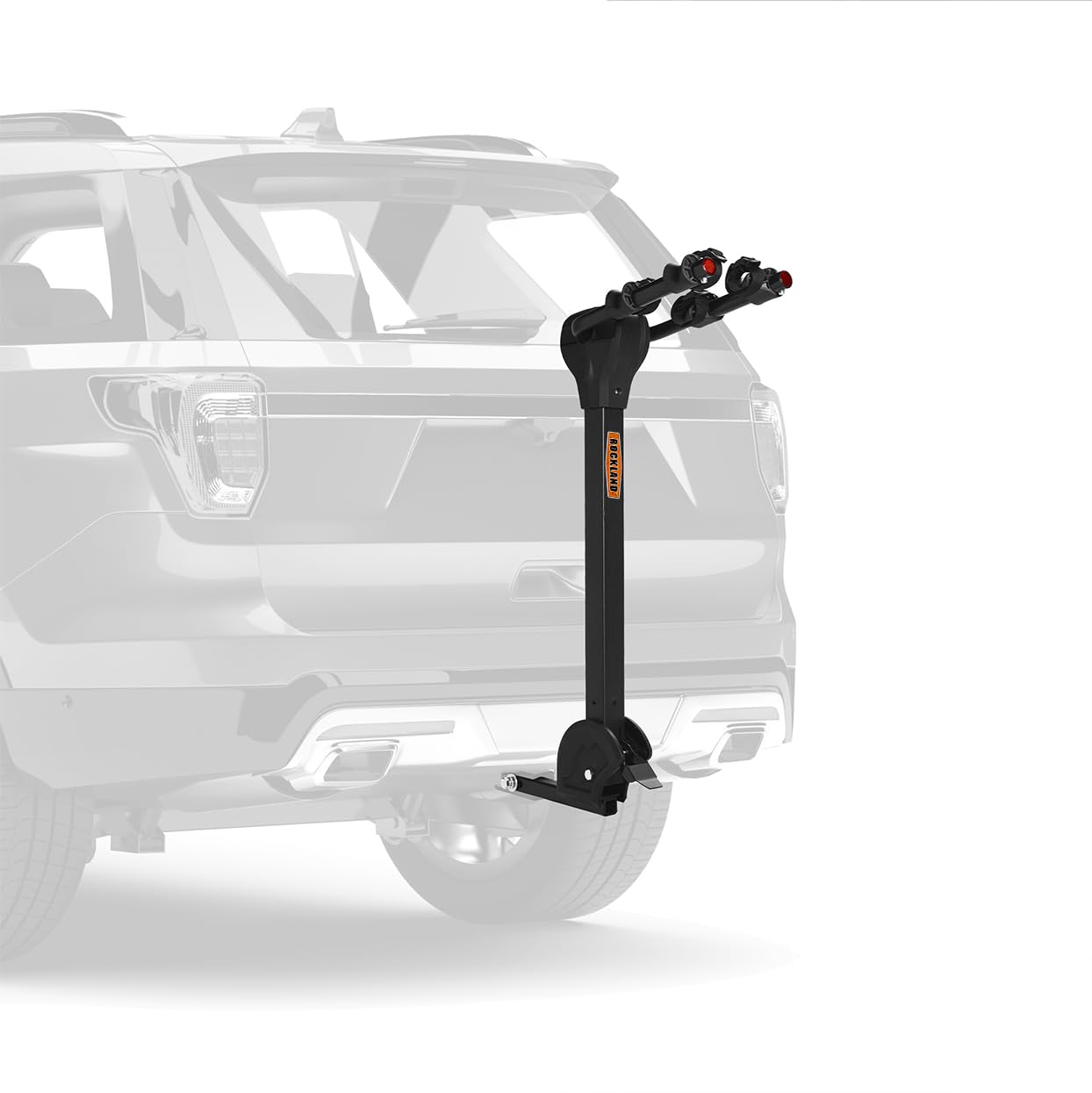 Rockland Foldable 2-Ebike Rack, 200 lbs Capacity, Hitch Mount Electric Bike Rack, Fits up to 5" Fat Tire Width and 50" Wheelbase, Ebike Carrier Rack for 2" Receiver for Cars SUVs Vans RVs