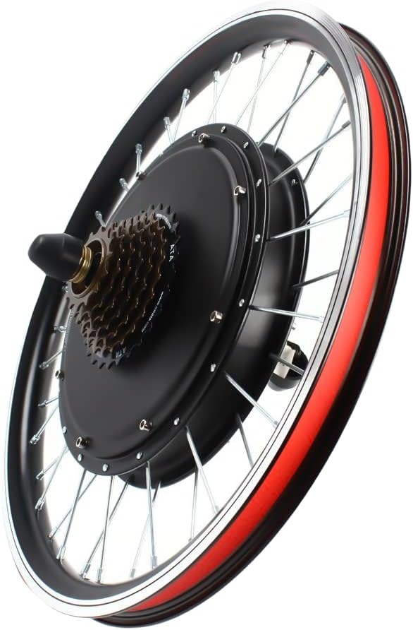 YIYIBYUS 20" Electric Bike Conversion Kit 48V 1000W Rear Wheel Bicycle Brushless and Toothless Motor Kit with Controller E-Bike Rear Hub Motor for 20Inch Bikes