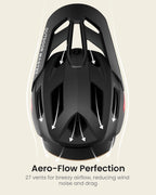 OutdoorMaster Full Face Mountain Bike Helmet for Men & Women-Two Removable Chin Pad Mountain Bike Helmet Grizzly, Ventilation Lightweight Racing Downhill DH BMX MTB Helmet