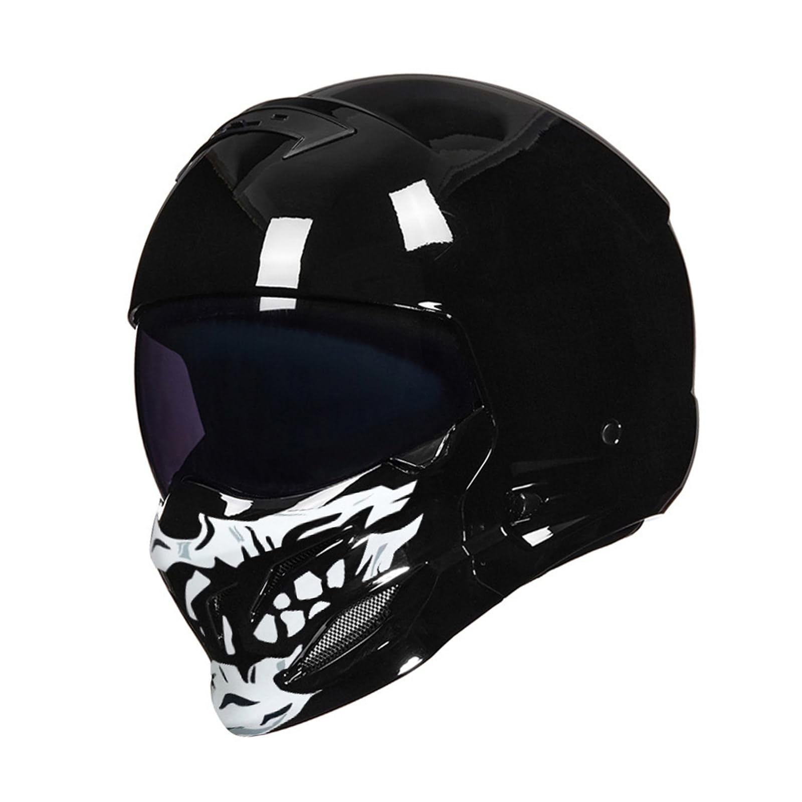 Full Face Motorcycle Helmet for Unisex-Adult Dirt Bike ATV Scooter Cruiser 3/4 Face Motocross Helmet Interchangeable Mouth Cover DOT Approved