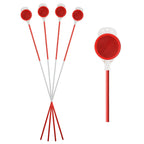 Driveway Reflectors Markers for Snow Plowing, 36-48" Reflective Driveway Steel Metal Reflective Post, Double-Sided High Visible Rustproof Design(4 pack)