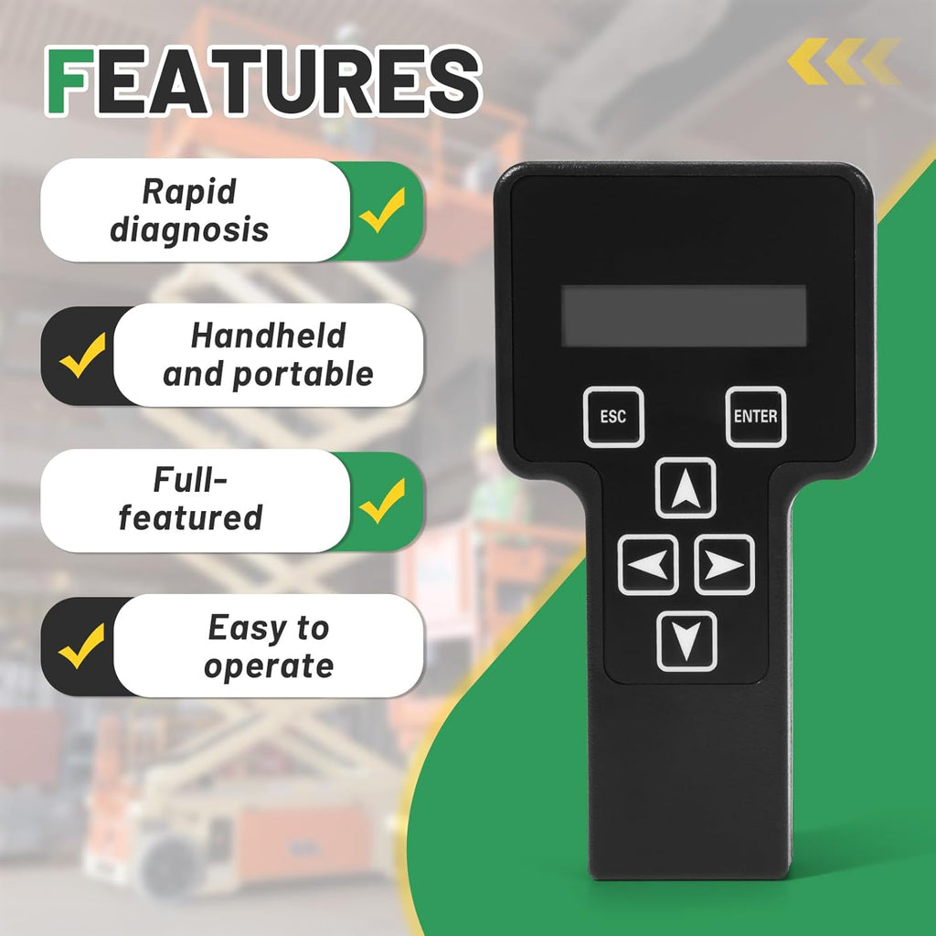 Handheld Analyzer Diagnostic Tool Kit w/Cable Compatible with JLG Scissor Lift and Telescopic/Articulating Boom Lift 600S 340AJ 6RS R6 Program Troubleshoot, Replace 1001249695 1600244 2901443