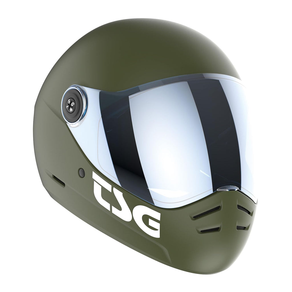 TSG - Pass 2.0 Full-face Premium Helmet w/Two Visors | Downhill Skateboarding, E-Skating, E-Onewheeling, Longboarding | Nose Ports, Air Flow Channels, Ear Slots, Adjustable Cheek Pads | ABS Hardshell