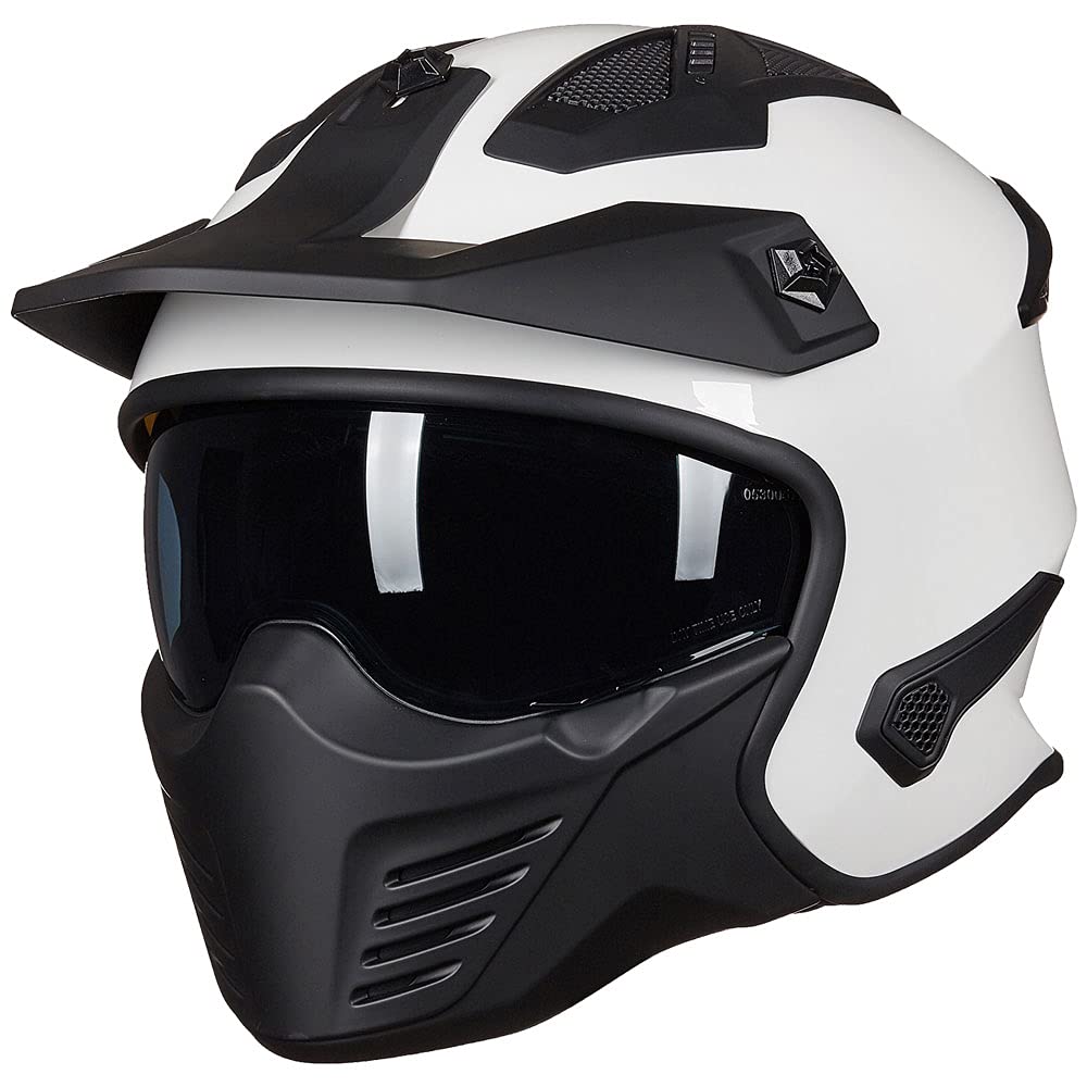 ILM Open Face Motorcycle 3/4 Half Helmet for Dirt Bike Moped ATV UTV Motocross Electric Cruiser Scooter DOT Model 726X(Matte Black,S)