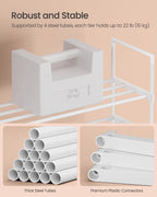 SONGMICS Shoe Rack, 3-Tier Shoe Organizer, Metal Storage Shelf, Upright or Upside Down, for 16-20 Pairs, Stackable, for Entryway, 11.8 x 36.2 x 21.7 Inches, Black ULSA303B02