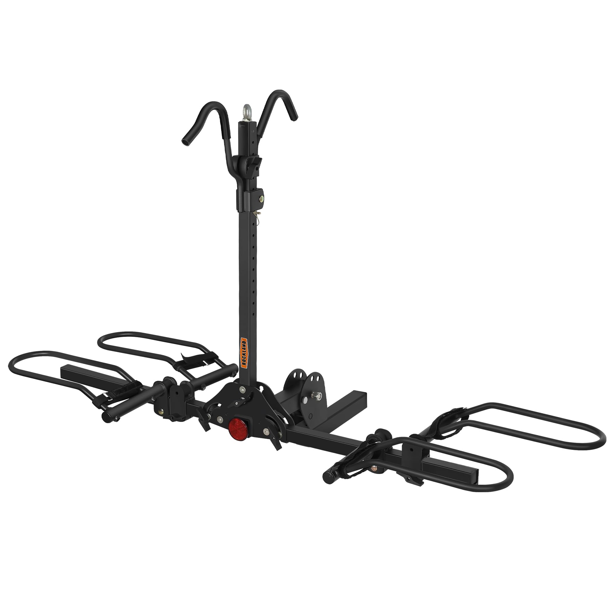 Rockland Foldable 2-Ebike Rack, 200 lbs Capacity, Hitch Mount Electric Bike Rack, Fits up to 5" Fat Tire Width and 50" Wheelbase, Ebike Carrier Rack for 2" Receiver for Cars SUVs Vans RVs