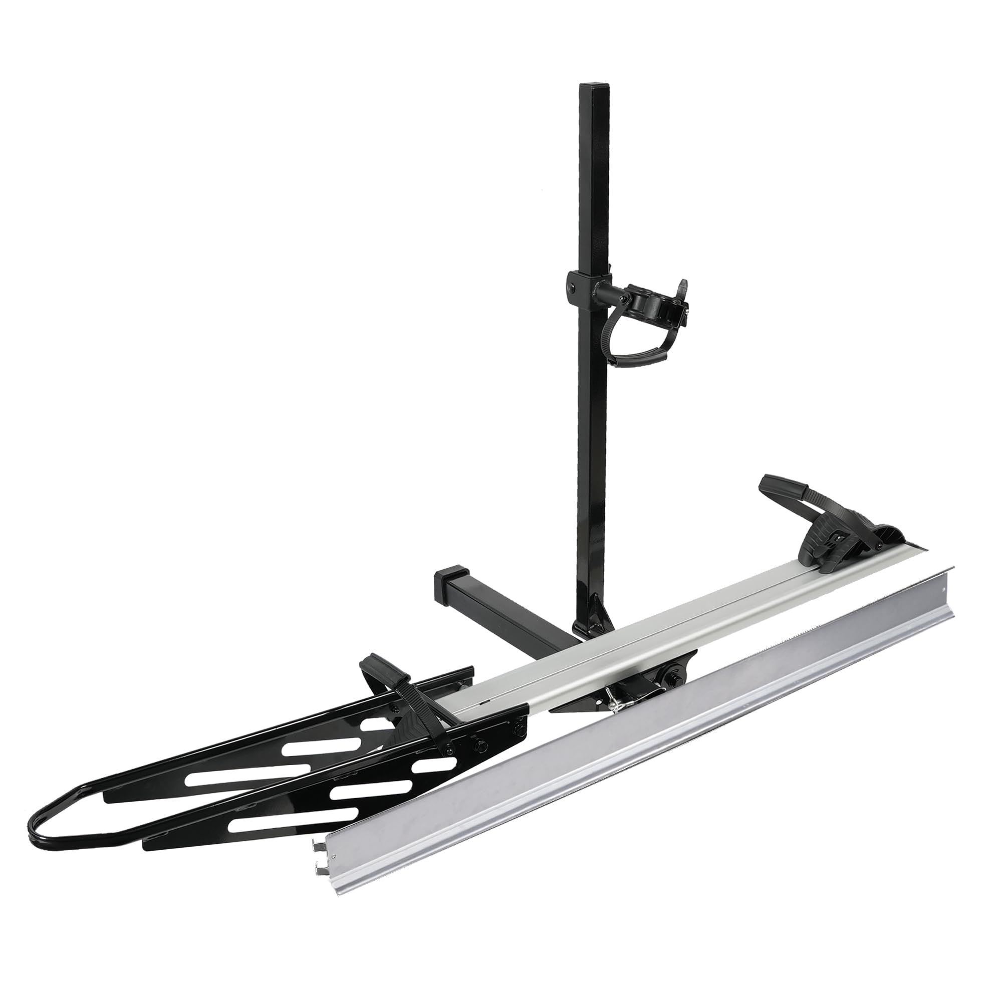 RokRack S One 1-Ebike Rack with Ramp, 100 lbs Capacity, Single Hitch Mount Electric Bike Rack, Fits up to 5" Fat Tire Width and 50" Wheelbase, Ebike Carrier Rack for 2" Receiver for Cars SUVs Vans RVs