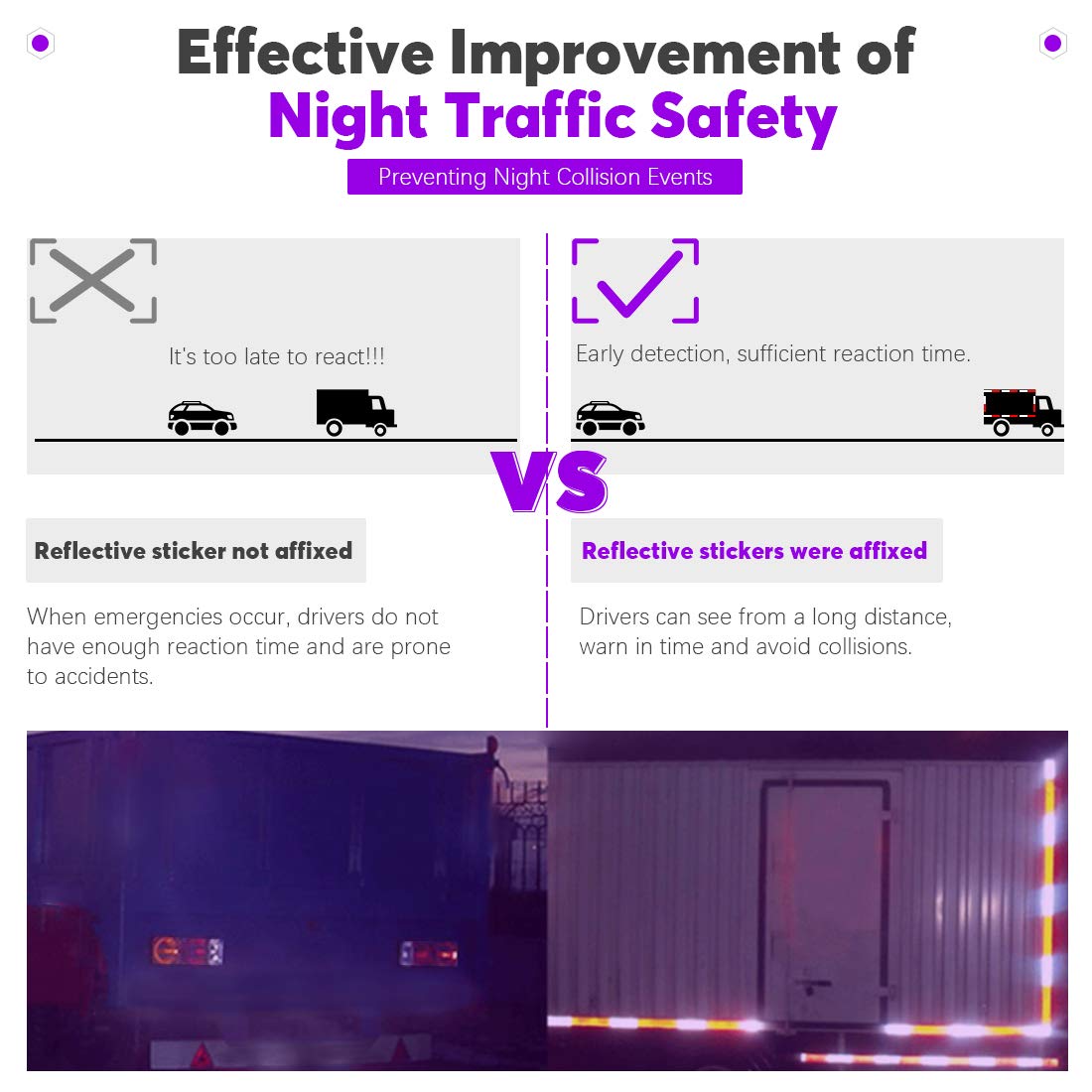 Swpeet 20Pcs Universal Red Plastic Rectangular Stick-on Car Reflector Sticker, Door Reflectors Interior Red Compatible Warning Plate Adhesive Reflector for Most Car