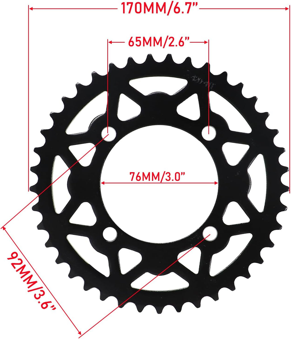 420 Chain 41 Tooth Rear Sprocket 76mm Front 16 Toothe 17mm with Chain Breaker for Chinese 50 70 90 110 125cc SSR CRF50 CRF70 XR50 Mini Bike ATV Go Kart Taotao Coolster Pit Dirt Bike