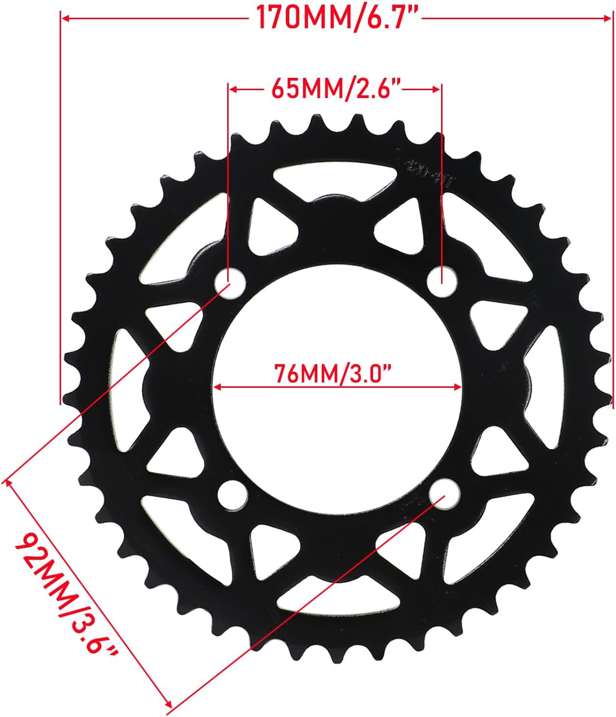 420 Chain 41 Tooth Rear Sprocket 76mm Front 16 Toothe 17mm with Chain Breaker for Chinese 50 70 90 110 125cc SSR CRF50 CRF70 XR50 Mini Bike ATV Go Kart Taotao Coolster Pit Dirt Bike