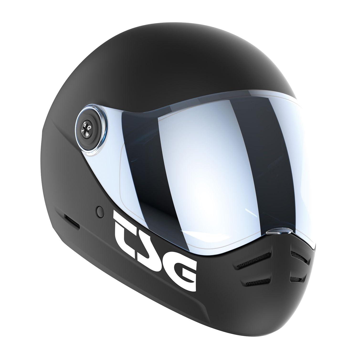 TSG - Pass 2.0 Full-face Premium Helmet w/Two Visors | Downhill Skateboarding, E-Skating, E-Onewheeling, Longboarding | Nose Ports, Air Flow Channels, Ear Slots, Adjustable Cheek Pads | ABS Hardshell
