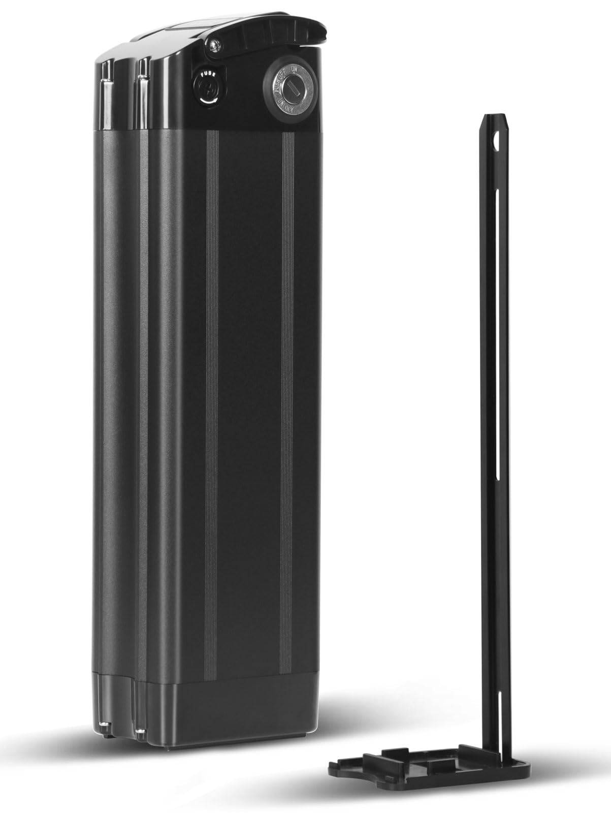 36V 48V E Bike Lithium Battery, Silver Fish Lithium-ion Battery with 30A BMS for 250W/350W/500/750/900/1000W Motors, Safe Lock, Led Indicator Light for Controller (48V 15AH)