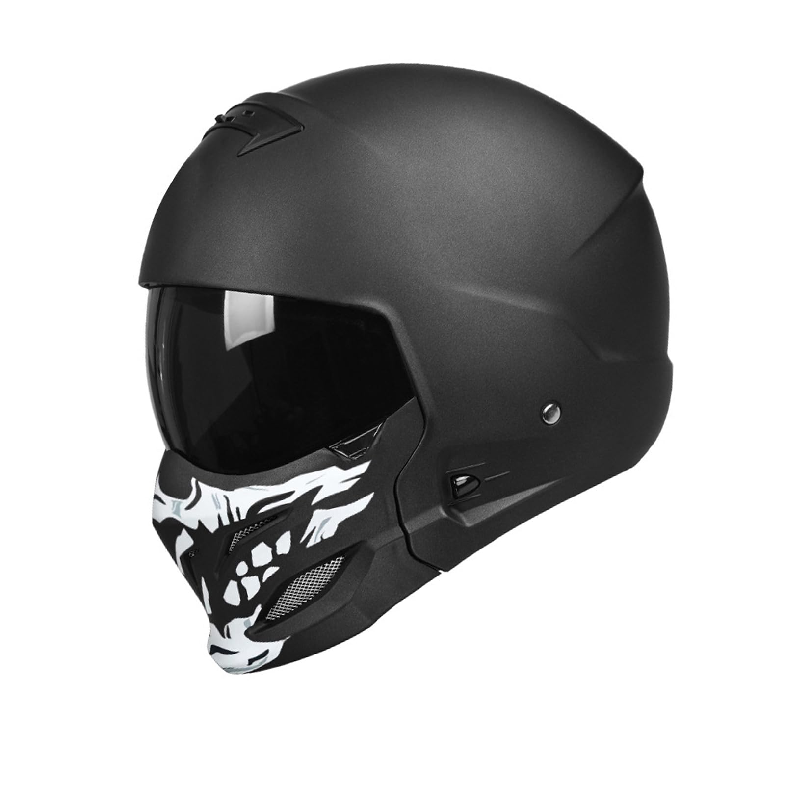 Full Face Motorcycle Helmet for Unisex-Adult Dirt Bike ATV Scooter Cruiser 3/4 Face Motocross Helmet Interchangeable Mouth Cover DOT Approved