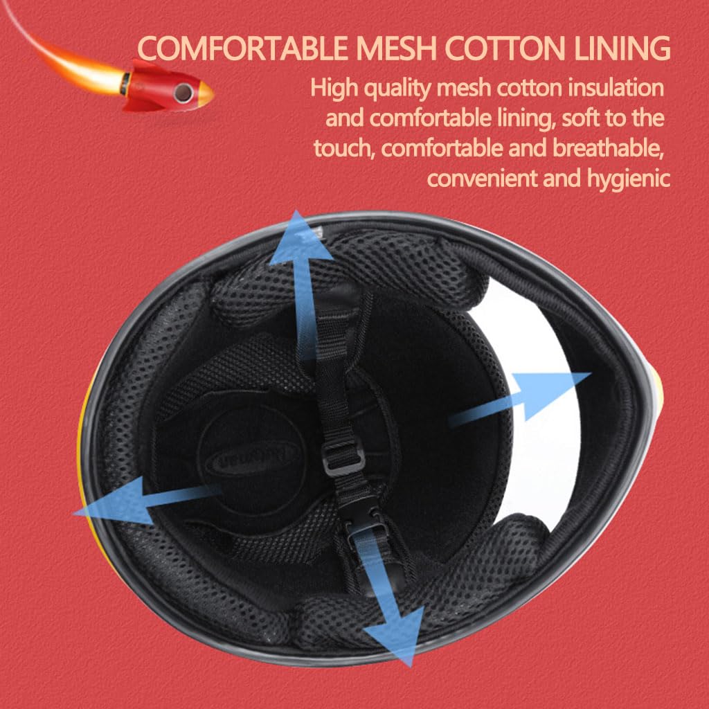 Youth & Kids Motorcycle Full Face Sport Helmet, 4-10 Years Old Children Cartoon Style Four-Wheel Motorbike Helmet, Boys Girls Street Cruiser ATV Moped Scooter Helmet, DOT Certified