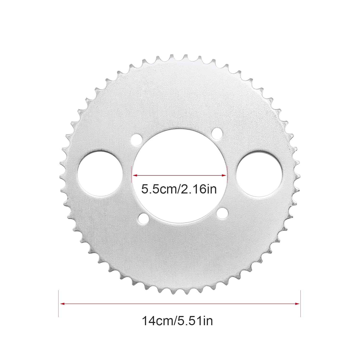 T8F 54T Tooth Rear Sprocket with T8F 116 Links Chain and Master Link for 47cc 49cc 2-Stroke Engine Motor Chinese Kids Mini Moto Pocket Bike Gas Scooter ATV Quad Pit Dirt Bike