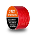 SWRT Reflective Tape 2 Inch x 160 Feet DOT-C2 Shining Star Fade Resistant Red Reflective Tape Outdoor Waterproof Strong Adhesive Safety Warning Tape Reflector Conspicuity Tape for Trailer Trucks Bike