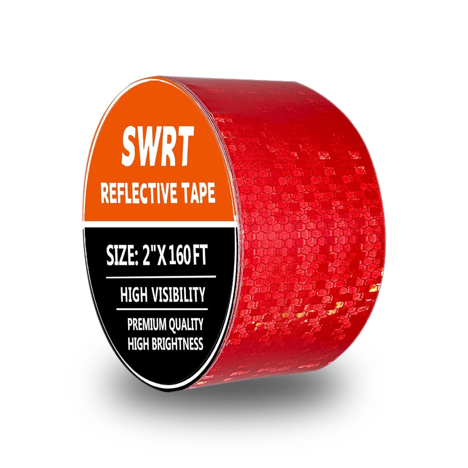 SWRT Reflective Tape 2 Inch x 160 Feet DOT-C2 Shining Star Fade Resistant Red Reflective Tape Outdoor Waterproof Strong Adhesive Safety Warning Tape Reflector Conspicuity Tape for Trailer Trucks Bike