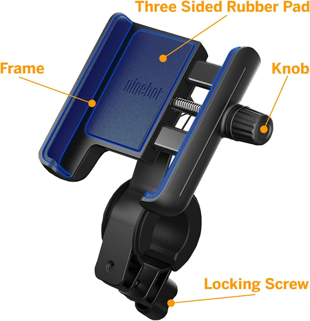 Segway Ninebot Phone Mount, Adjustable Electric Scooter eMoped Bicycle Handlebar Phone Holder, Fits Any 4-6.5 inches Cellphone, Compatible with MAX G3, MAX G2, F Series, E Series