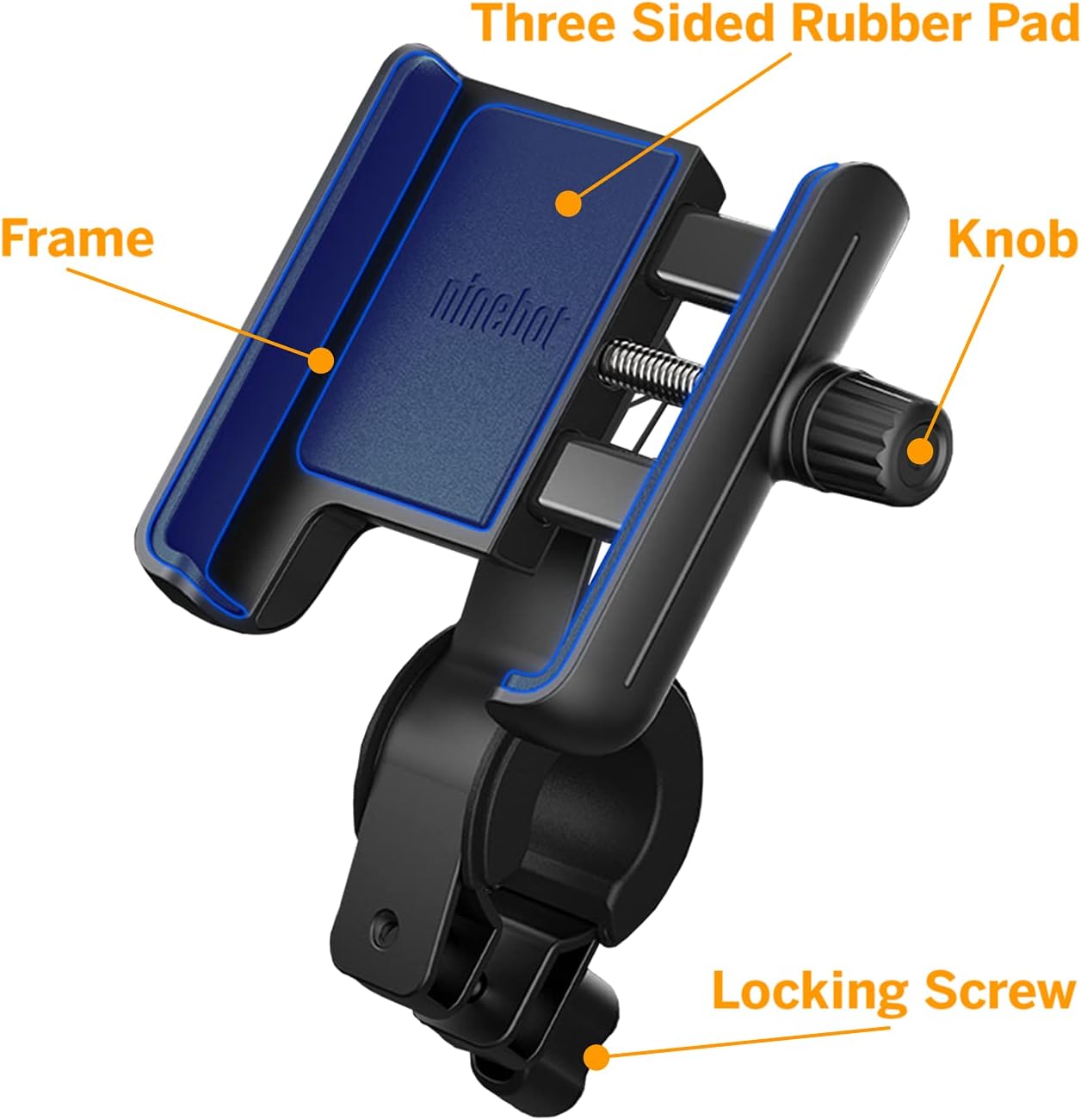 Segway Ninebot Phone Mount, Adjustable Electric Scooter eMoped Bicycle Handlebar Phone Holder, Fits Any 4-6.5 inches Cellphone, Compatible with MAX G3, MAX G2, F Series, E Series