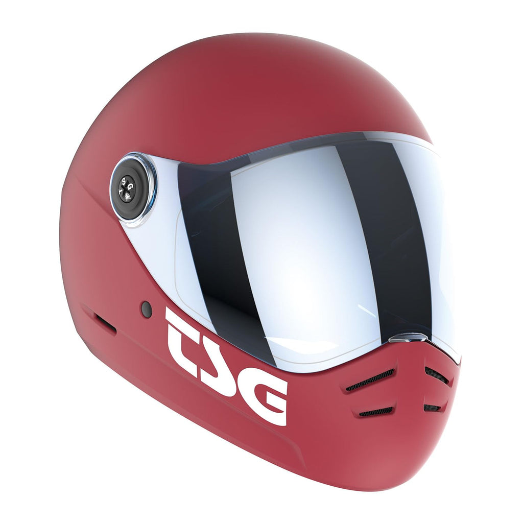 TSG - Pass 2.0 Full-face Premium Helmet w/Two Visors | Downhill Skateboarding, E-Skating, E-Onewheeling, Longboarding | Nose Ports, Air Flow Channels, Ear Slots, Adjustable Cheek Pads | ABS Hardshell