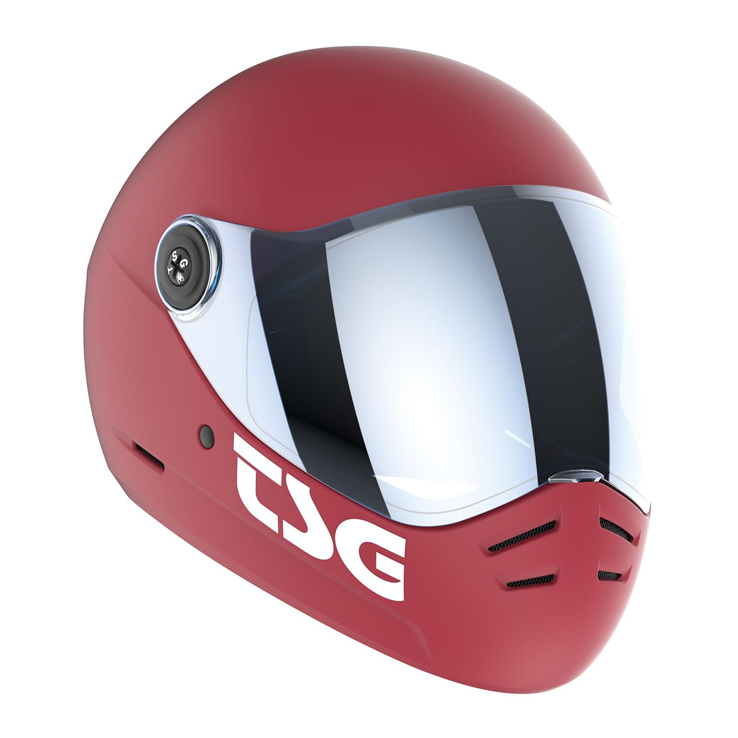 TSG - Pass 2.0 Full-face Premium Helmet w/Two Visors | Downhill Skateboarding, E-Skating, E-Onewheeling, Longboarding | Nose Ports, Air Flow Channels, Ear Slots, Adjustable Cheek Pads | ABS Hardshell
