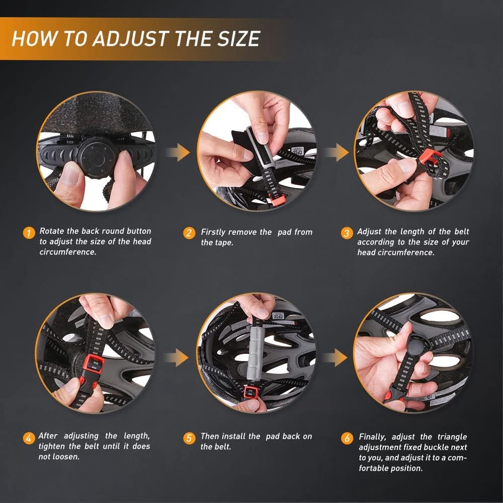 JBM Bike Helmet, Bicycle Helmet for Men and Women, Bike Helmet for Adult Cycling Helmet with Visor