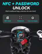 Bicicleta eléctrica DTTZH F6/F6S/F6PRO para adultos con NFC y desbloqueo por contraseña, 4000/2000/1500 W, 50/40/33 MPH, 60 V 30 Ah, 48 V 15/25 Ah, 160-96 km, motocicleta eléctrica todoterreno con neumáticos anchos de 20" 