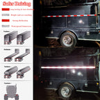 Reflective Trailer Tape, 2" × 11.8" × 30 PCS Red & Silver High Intensity Self Adhesive Reflector Tapes Outdoor Waterproof 3m Safety Dot Retroreflective Tape for Cars, Trailers, Boats, Mailbox (30)
