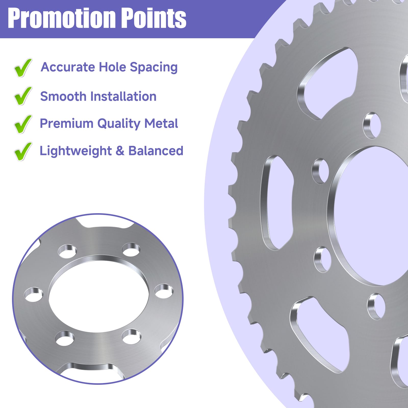 35 Chain Sprocket 40 Tooth Compatible with Coleman Mini Bike CT100U CC100X CK100 Baja DB30 TaoTao GK80 Monster Moto 80cc MBX10 MBX11 Predator 79cc 97cc 98cc 100cc 2.5hp Go Kart Parts