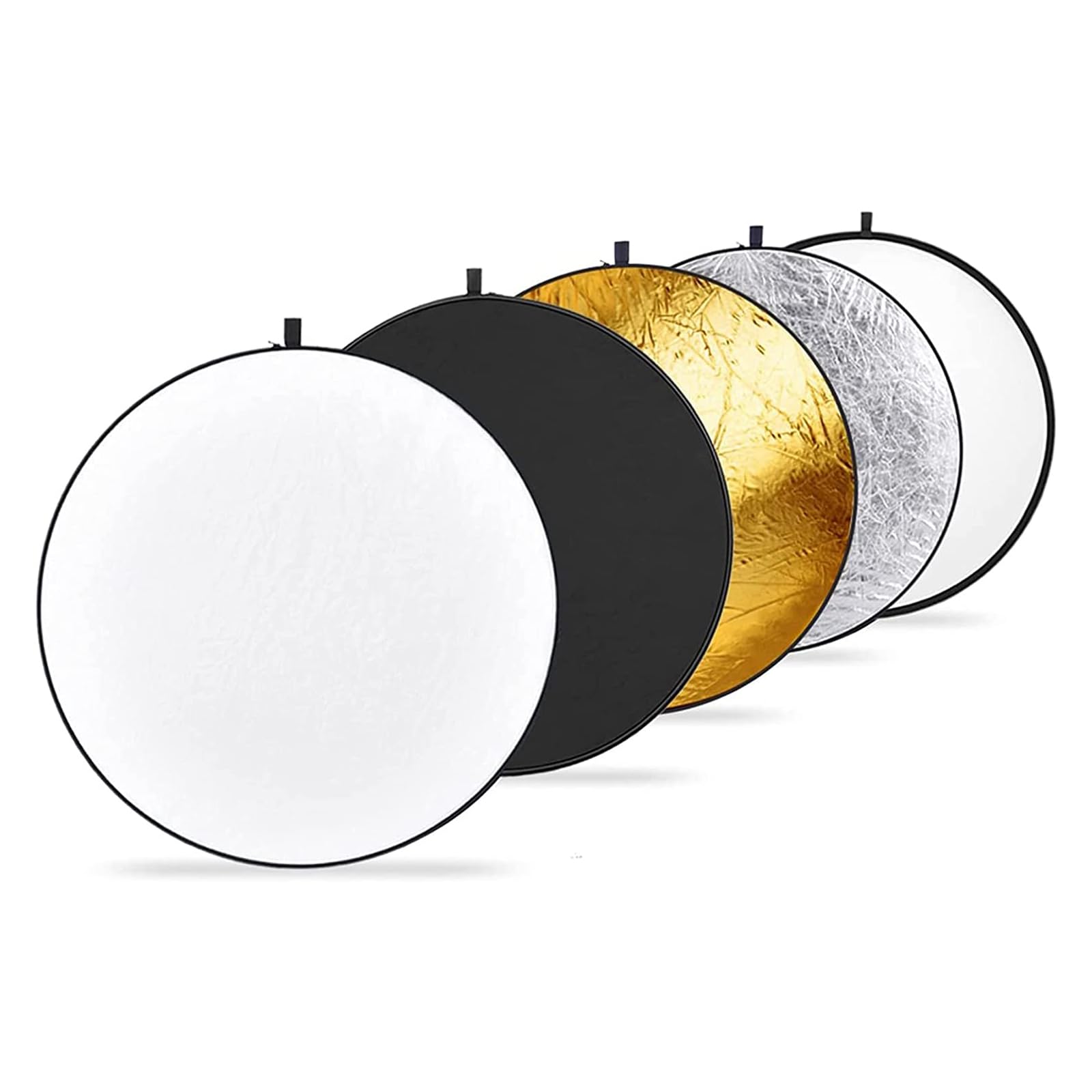 NEEWER 43 Inch/110 Centimeter Light Reflector Diffuser 5 in 1 Collapsible Multi Disc with Bag - Translucent, Silver, Gold, White, and Black for Studio Photography Lighting Outdoor