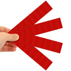 SmartSign 1.2 x 6 inch Red Reflective Strips - Pack of 4, Premium 3M Diamond Grade Reflective Stickers for Night Safety/Backpacks/Bicycles/Vehicles, Hi-Tack Adhesive, Made in USA