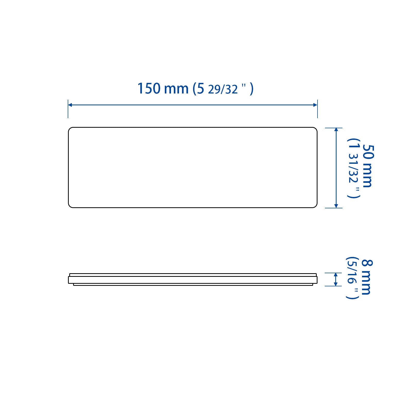 6" Rectangular Stick-on/Screw Mount Reflectors (Kit 3/Yellow+Red)