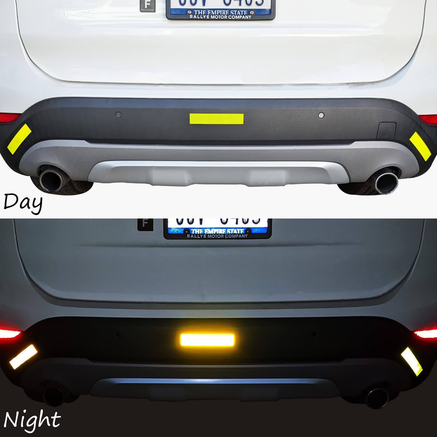 SmartSign 1.2 x 6 inch Red Reflective Strips - Pack of 4, Premium 3M Diamond Grade Reflective Stickers for Night Safety/Backpacks/Bicycles/Vehicles, Hi-Tack Adhesive, Made in USA