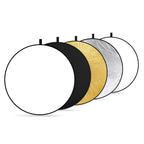 NEEWER 43 Inch/110 Centimeter Light Reflector Diffuser 5 in 1 Collapsible Multi Disc with Bag - Translucent, Silver, Gold, White, and Black for Studio Photography Lighting Outdoor