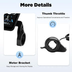 Electric Bicycle Brushless Controller Kit, 36V/48V 750-1200W E-Bike Brushless Controller LCD Display Panel and FOC Sine Wave Controller Set for Electric Bicycles, Tricycles, Scooters