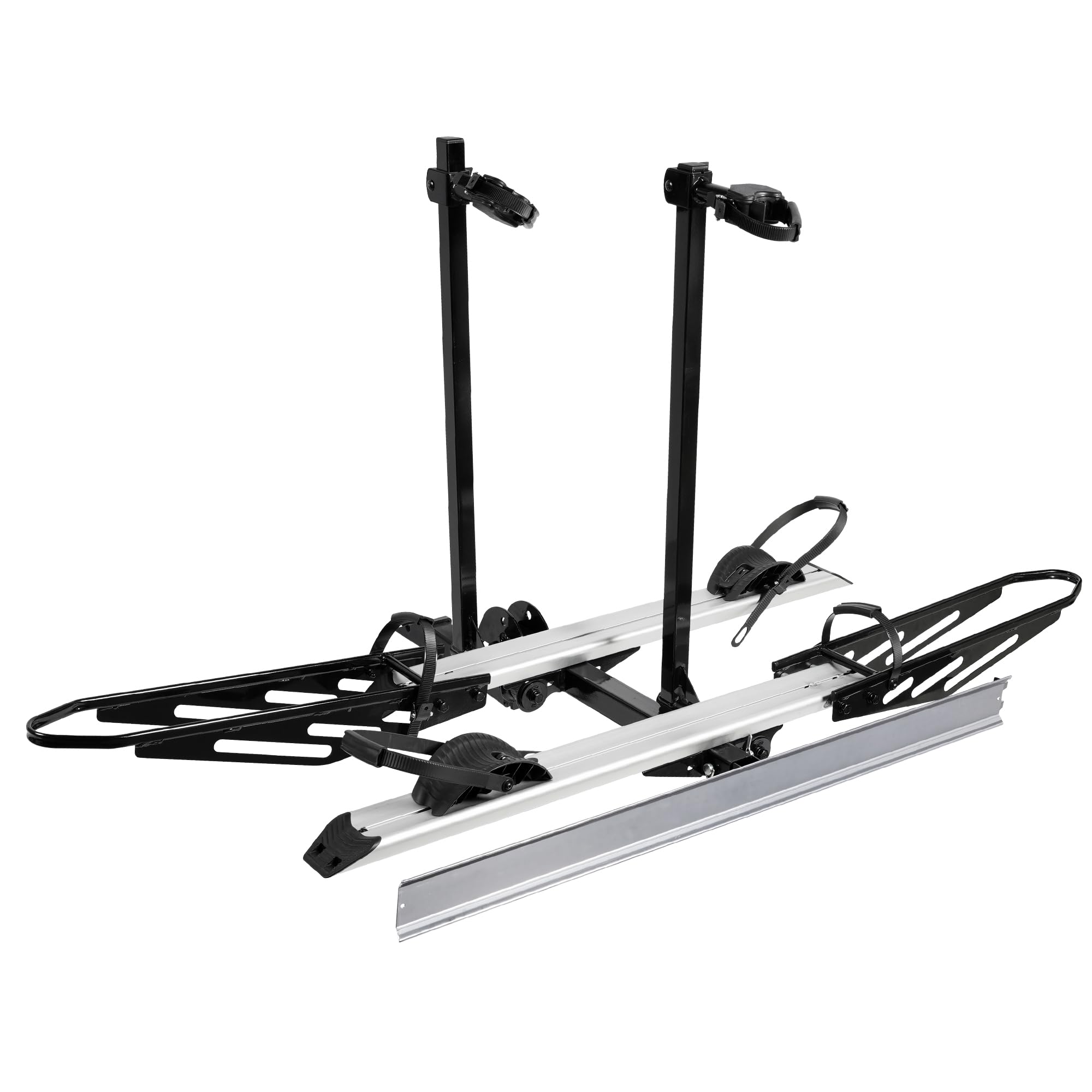 Rockland Foldable 2-Ebike Rack, 200 lbs Capacity, Hitch Mount Electric Bike Rack, Fits up to 5" Fat Tire Width and 50" Wheelbase, Ebike Carrier Rack for 2" Receiver for Cars SUVs Vans RVs