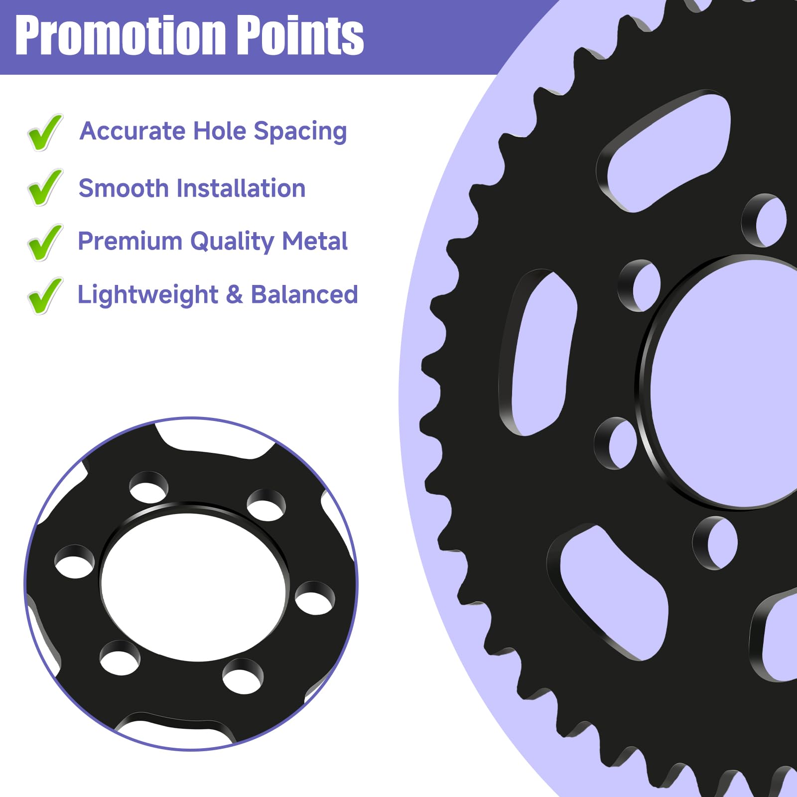 35 Chain Sprocket 40 Tooth Compatible with Coleman Mini Bike CT100U CC100X CK100 Baja DB30 TaoTao GK80 Monster Moto 80cc MBX10 MBX11 Predator 79cc 97cc 98cc 100cc 2.5hp Go Kart Parts