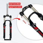 Bike Suspension Fork 26inch Travel 110mm Mountain Bikes Spring Fork 1-1/8" Straight Bike Mechanical Forks Disc Brake V-Brake Bike Fork Manual 9 * 100mm QR