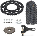 420 Chain 41 Tooth Rear Sprocket 76mm Front 16 Toothe 17mm with Chain Breaker for Chinese 50 70 90 110 125cc SSR CRF50 CRF70 XR50 Mini Bike ATV Go Kart Taotao Coolster Pit Dirt Bike