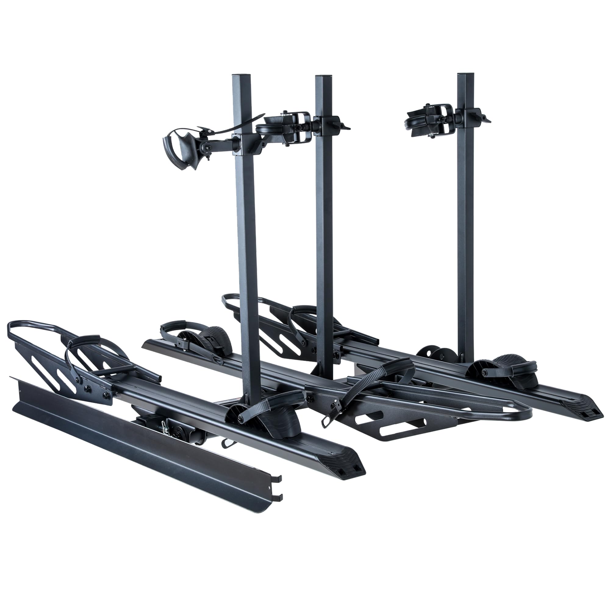 RokRack S One 1-Ebike Rack with Ramp, 100 lbs Capacity, Single Hitch Mount Electric Bike Rack, Fits up to 5" Fat Tire Width and 50" Wheelbase, Ebike Carrier Rack for 2" Receiver for Cars SUVs Vans RVs